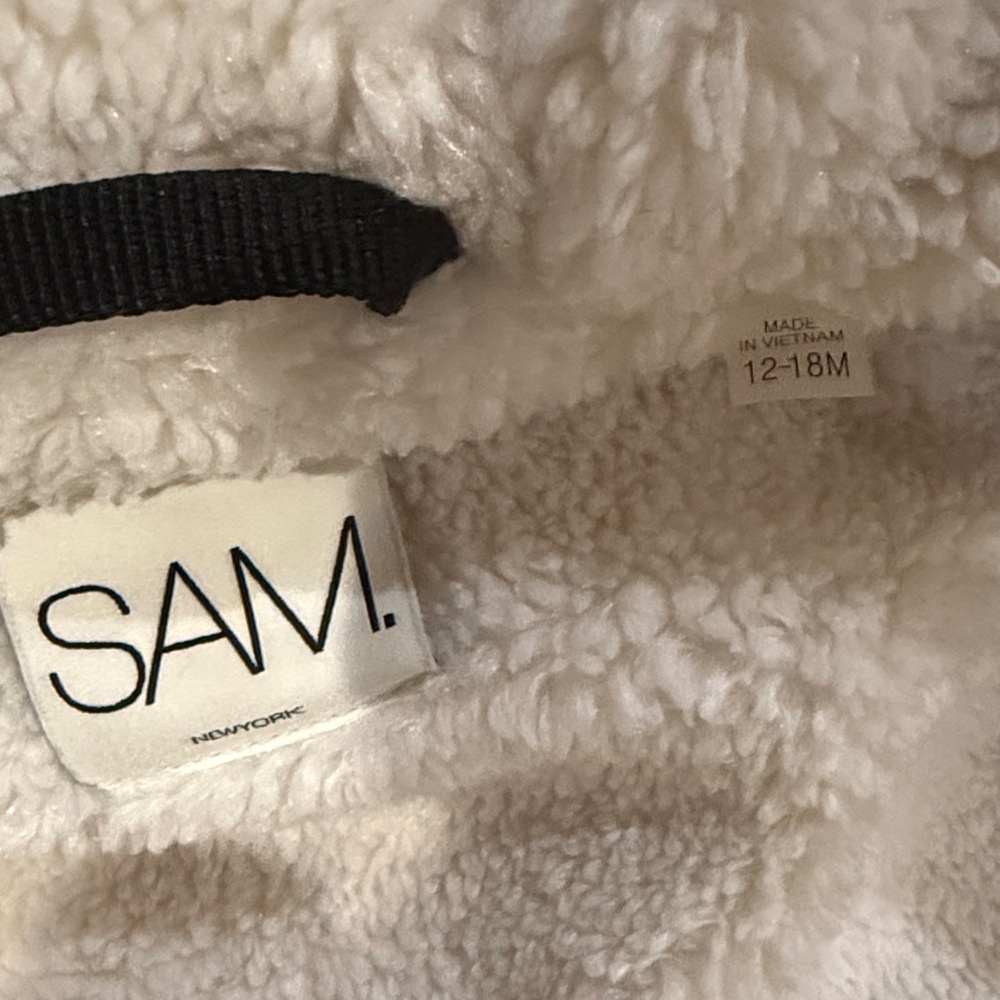 SAM. Pink Puffer Jacket with faux shearling trim - Picture 3 of 5